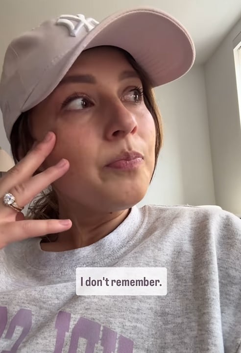 Katie Thurston from her Instagram reel highlighting the challenges of cancer treatment.