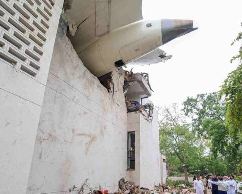 PM visits a crash site of the AI-171 flight. Photo Source: Prime Ministre's Office (Government Open Data License - India (GODL))