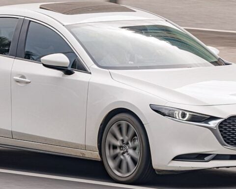 MAZDA3 SEDAN (BP) in China, front-side view.