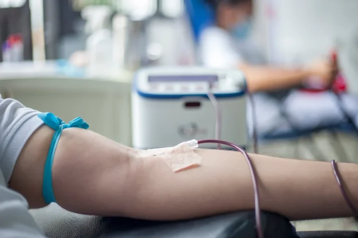 Representative Image: Person Donating Blood Photo Source: Frank Merino