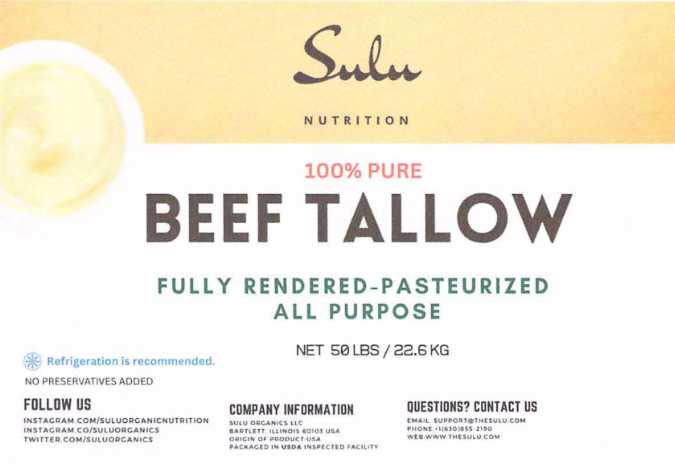 BEEF TALLOW Photo Source: fsis.usda