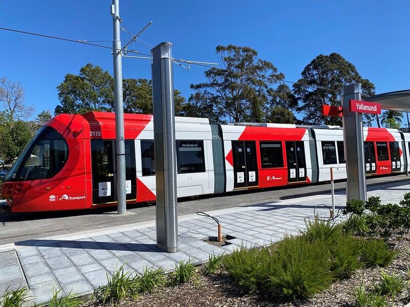 A Sydney Light Rail tram. Photo Source: John Cooper (Flickr)