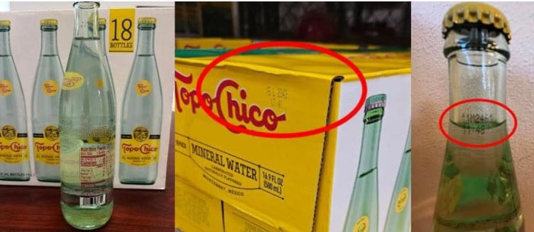 Screenshot of the Costco member letter regarding Topo Chico recall