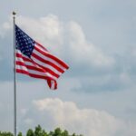 US Flag on Flag Post