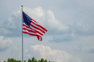 US Flag on Flag Post