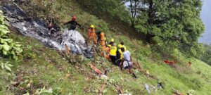 Helicopter used to illustrate aviation crash investigation context