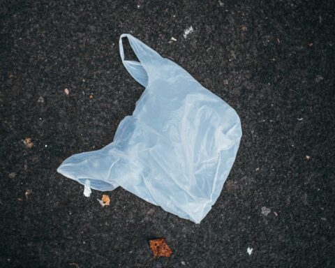 Close-up of a plastic bag thrown on the ground. Plastic waste Photo Source: Ivan Radic (CC BY 2.0)