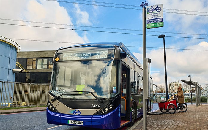 Silvertown Tunnel Cycle Shuttle. Photo Source: Transport For London