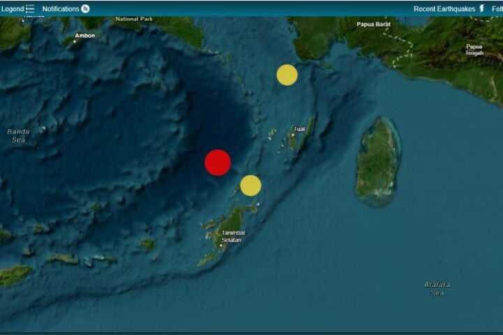Earthquake Map. Photo Source: Geoscience Australia