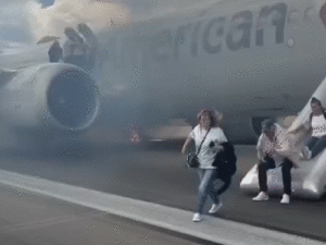 American Airlines Runway Fire