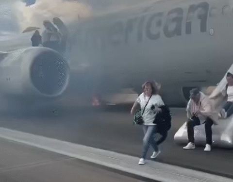 American Airlines Runway Fire