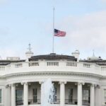 The United States Flag Flies at Half-Staff Atop the White House. Photo Source: GetArchive