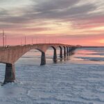 Confederation Bridge during winter