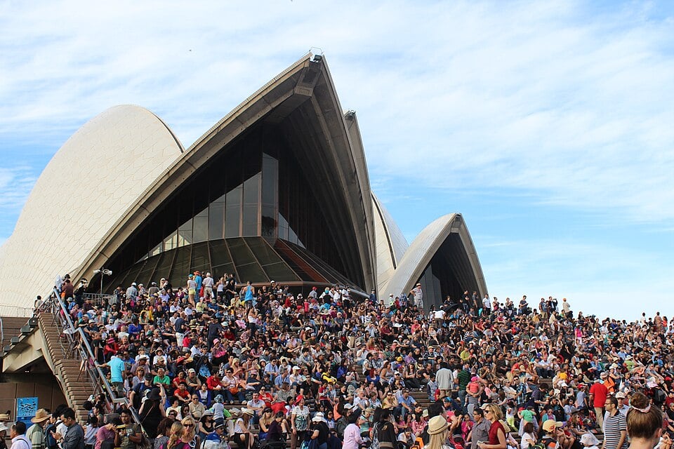 Crowd at Sydney Opera House