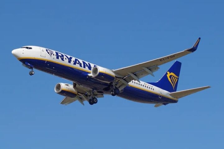 A Ryanair Boeing 737.