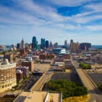 Downtown Kansas City, Missouri taken from the Sheraton Hotel at Crown Center.