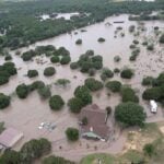Flooding of the Guadalupe River near Kerrville, Texas in 2025.