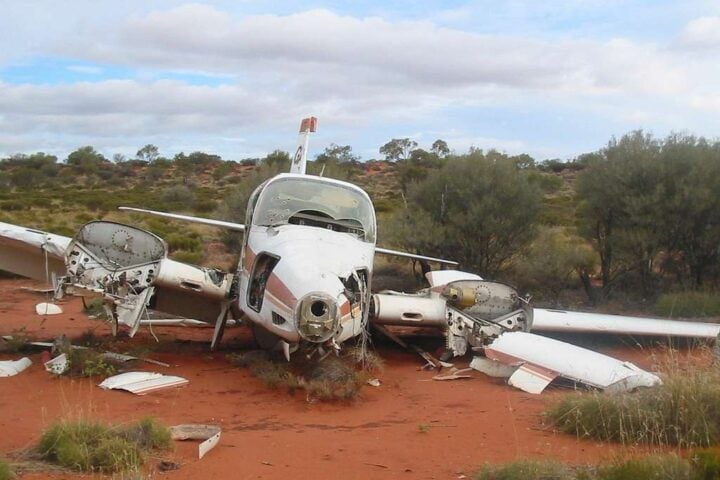 Representative Image. Wreckage of plane.