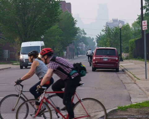 Representative Image. Canadian Wildfire Smoke in Minneapolis.