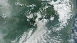 Mount Raung volcano satellite image