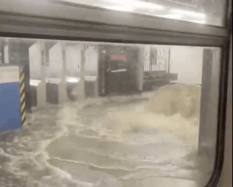 NYC subways are flooding.