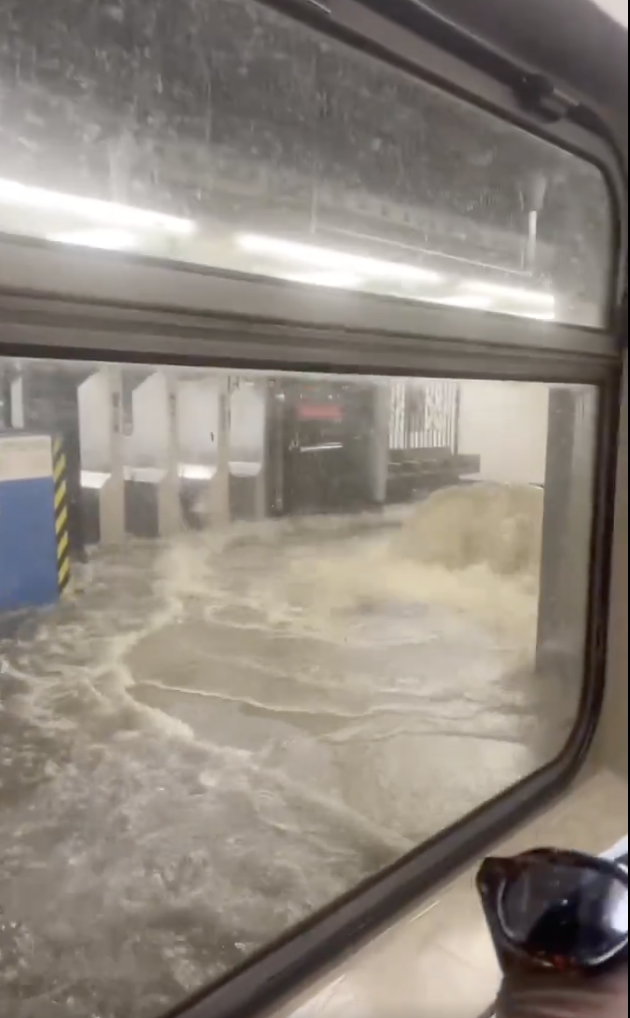 NYC subways are flooding.