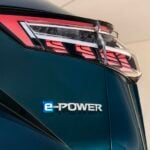 New e-POWER on Qashqai Deep Ocean Left rear and taillight e-POWER. Photo Source: Nissan Motor Corporation