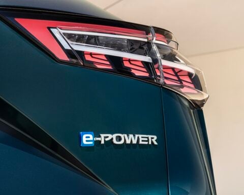 New e-POWER on Qashqai Deep Ocean Left rear and taillight e-POWER. Photo Source: Nissan Motor Corporation