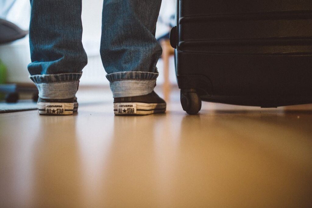 Waiting Airport Suitcase