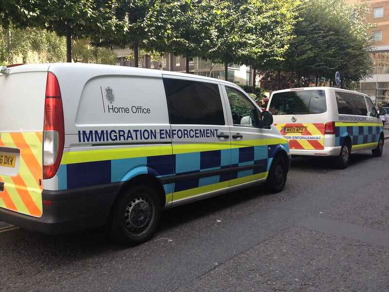 Home Office Immigration Enforcement vans. Photo Source: Andy Thornley (CC BY 2.0)