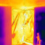 A thermal camera image of the interior of the cooling structure during field testing in San Fernando. (Image courtesy: Raman Lab / UCLA)