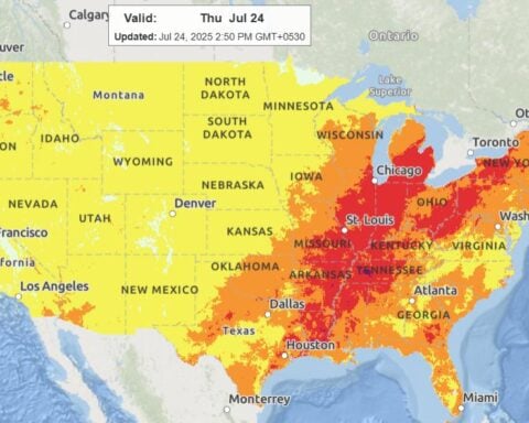 heat wave in US mid-south east