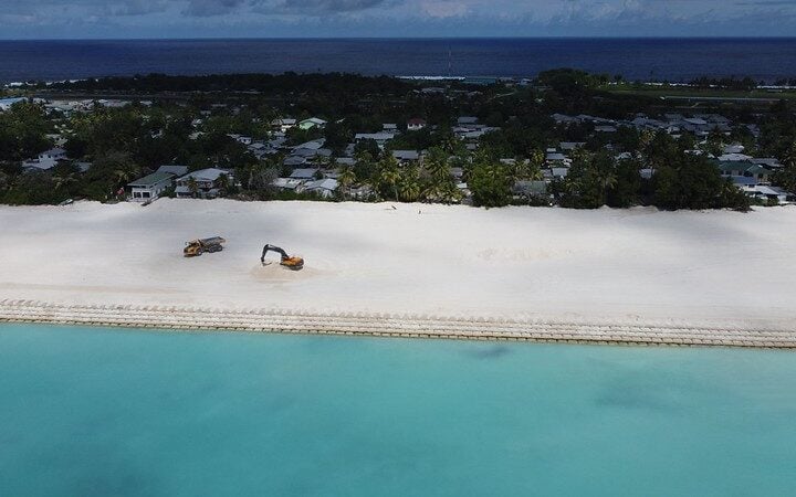Tuvalu’s land reclamation in progress, 2023