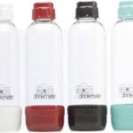 CPSC recall notice for Drinkmate 1L Carbonation Bottles, warning of explosion, laceration, and hearing hazards, with four bottles shown and recall details displayed.