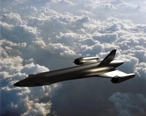 Artist’s concept of ESA’s INVICTUS hypersonic test vehicle designed for Mach 5 reusable flight and future horizontal space launches.