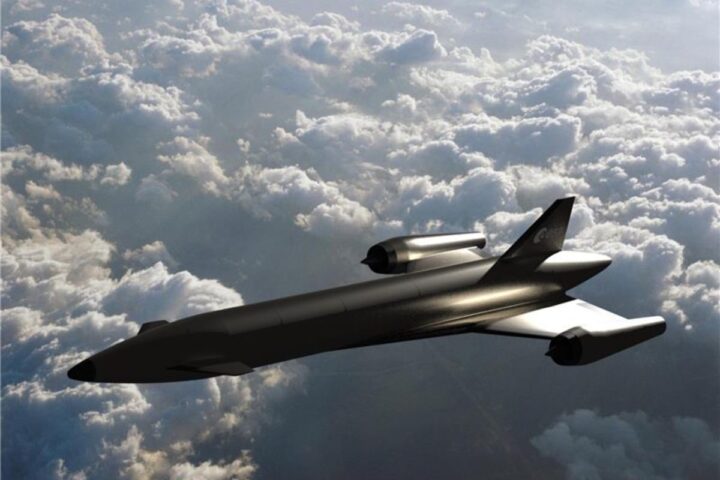 Artist’s concept of ESA’s INVICTUS hypersonic test vehicle designed for Mach 5 reusable flight and future horizontal space launches.
