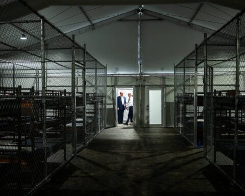 Interior of controversial Florida detention site "Alligator Alcatraz" linked to environmental lawsuit and federal court ruling.