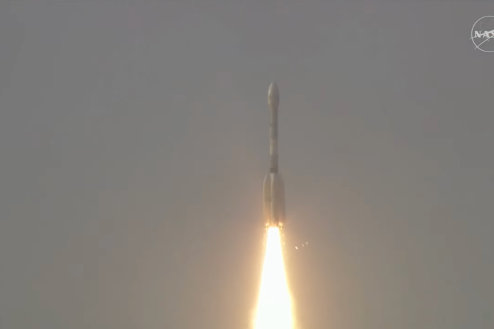 The Indian Space Research Organisation’s Geosynchronous Satellite Launch Vehicle lifts off from Satish Dhawan Space Centre on India’s southeastern coast at 5:40 p.m. IST (8:10 a.m. EDT), July 30, 2025. Credit: ISRO