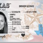 Texas DPS tweet announcing rollout of a new Texas driver license design made of tamper‑resistant polycarbonate, with a sample Texas driver license mockup.