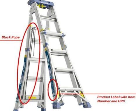 Werner Multi-Max Pro ladder recall notice highlighting safety concerns