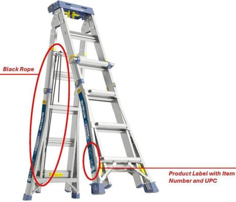 Werner Multi-Max Pro ladder recall notice highlighting safety concerns