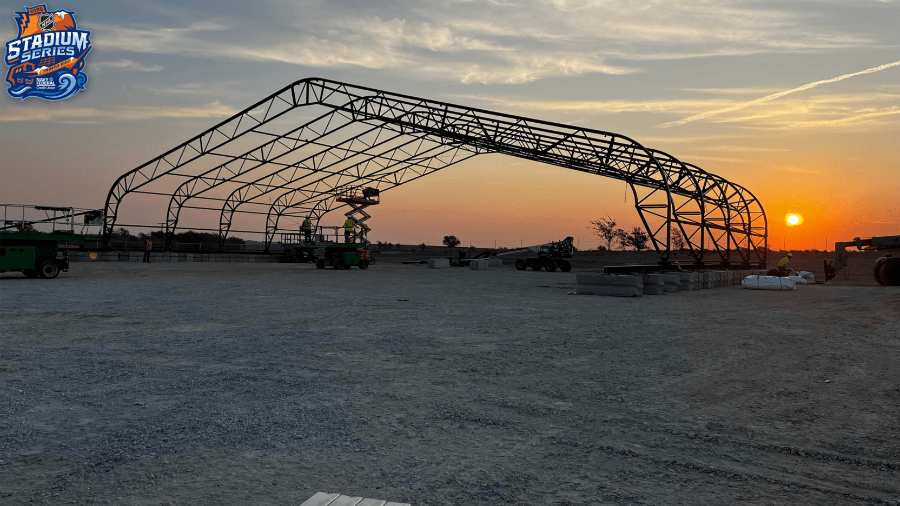 The NHL plans to construct a massive climate-controlled tent over Raymond James Stadium's field to build ice for the 2026 Stadium Series game between Boston and Tampa Bay.