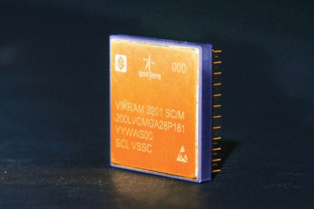 VIKRAM3201 space-grade 32-bit indigenous microprocessor developed by ISRO Semiconductor Laboratory Mohali, designed for launch vehicles and tested in PSLV-C60 mission.