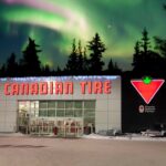 Canadian Tire Yellowknife storefront with the red triangle logo on the building exterior.