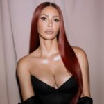 Kim Kardashian public photo linked from Facebook accompanying report on teaser quote about a “little aneurysm” and stress mention