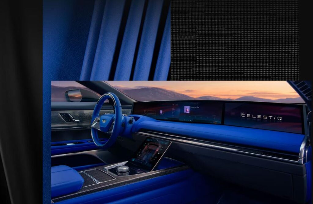 Cadillac Celestiq Magnetic design theme exterior in studio backdrop
