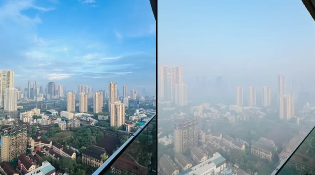 MUMBAI AiR POLLUTION BEFORE AND AFTER
