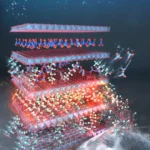 Copper–aluminum layered double hydroxide material used in Rice University PFAS water treatment research, featured on the cover of Advanced Materials.