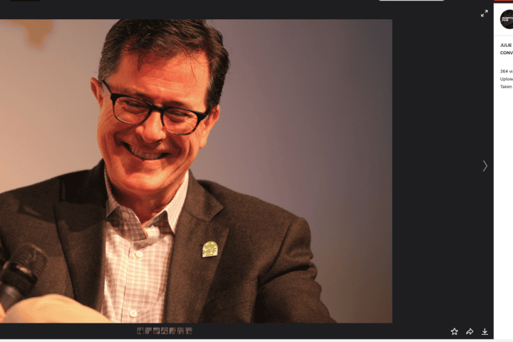 Stephen Colbert receiving recognition for media freedom advocacy