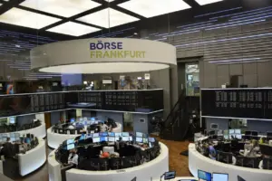 Trading floor of a stock exchange.